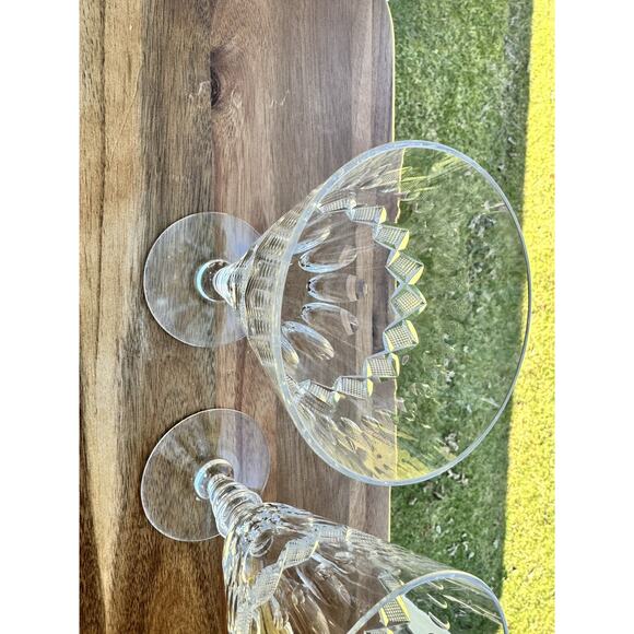 Vintage Hawkes Diamond Cut Glass Stemware 6.5” Tall ~set Of 2 - Picture 7 of 12